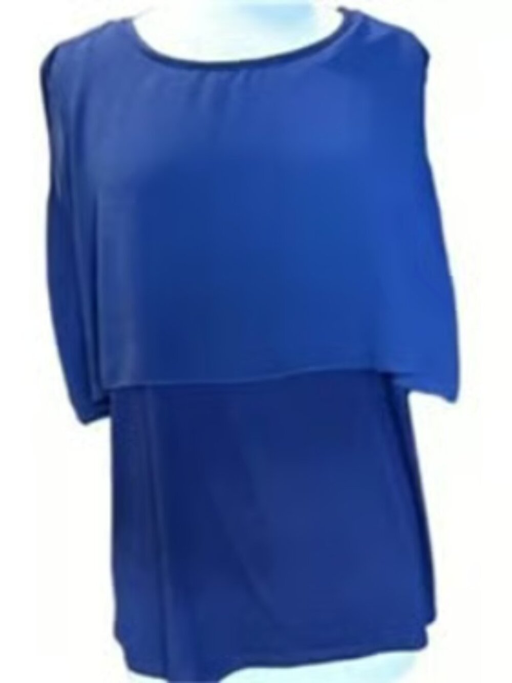 Shannon Ford Lightweight Sleeveless Blouse Summer Blue Top Flowy Relaxed Fit
